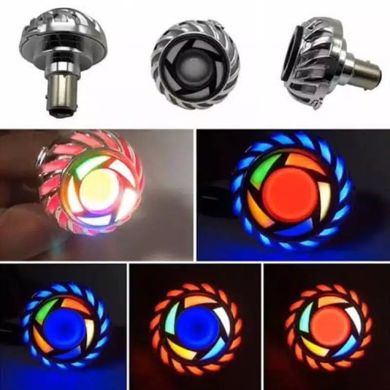 Lampu Stop Rem motor Led Stoplam Projie Flash Running Bulat Spiral AE Rainbow LAMPU PROJI STOP REM