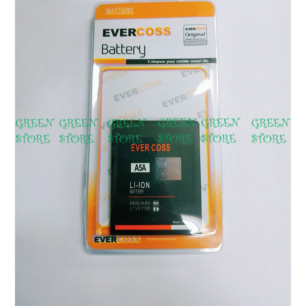 Baterai Evercoss A5A Double Power Batre Batrai Battery HP Dual Evercross Cross