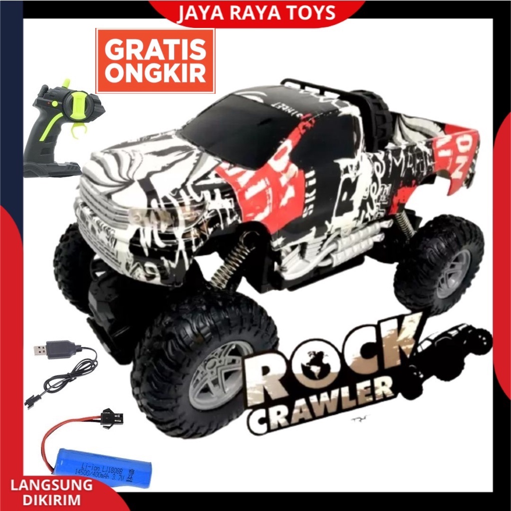 RC Car jungle Rock4 crawler | Mobil Remote control  Pickup Baterai Cas Speed New | Mainan Anak Laki