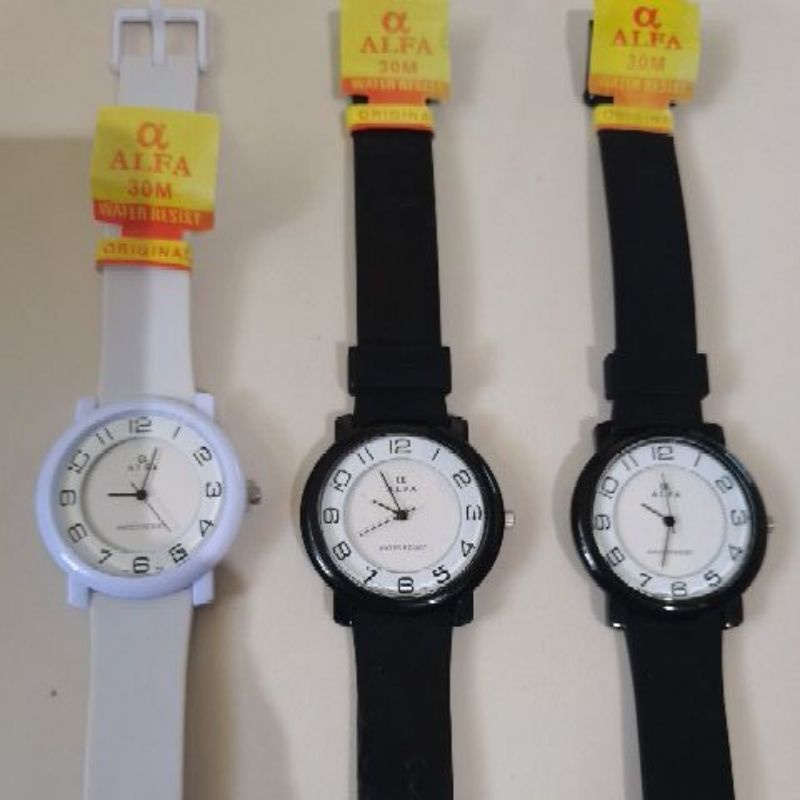 Jam Tangan Karet ALFA Water ressistant