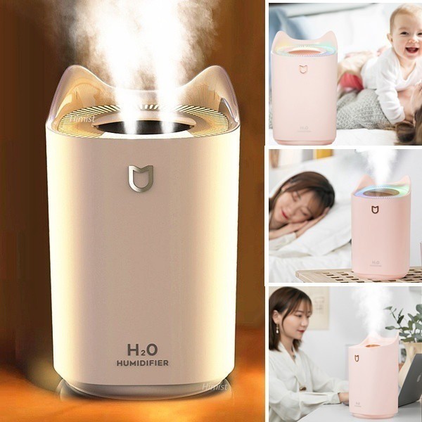 K7 Humidifier / Humidifier Kapasitas 3300ml USB dengan Lampu Malam