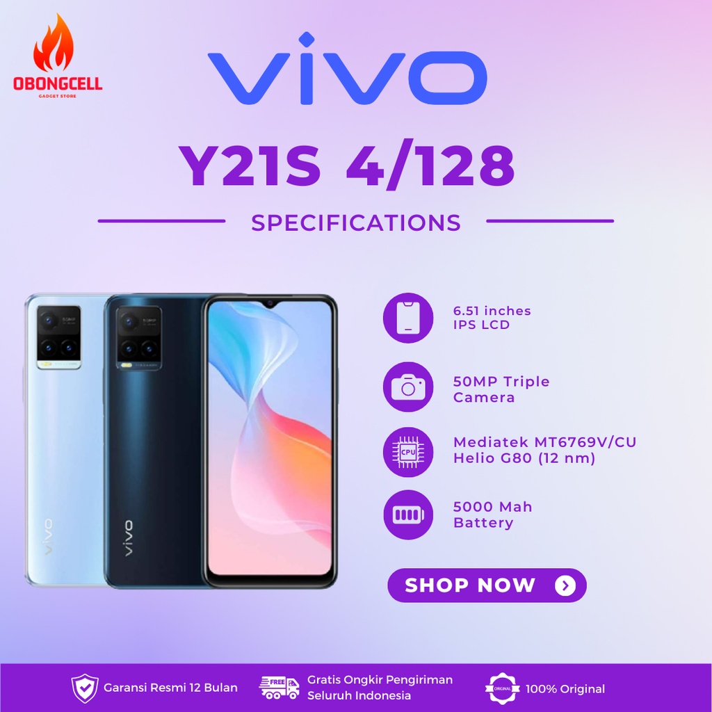 VIVO Y21s Smartphone [4GB/128GB] Garansi Resmi