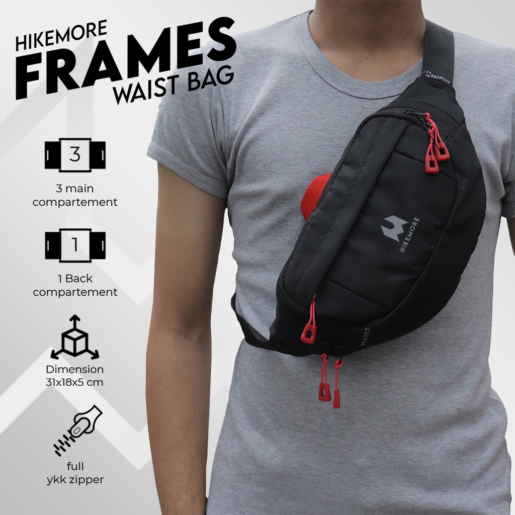 Hikemore Frames Tas Selempang Pinggang Waist Bag Outdoor Original