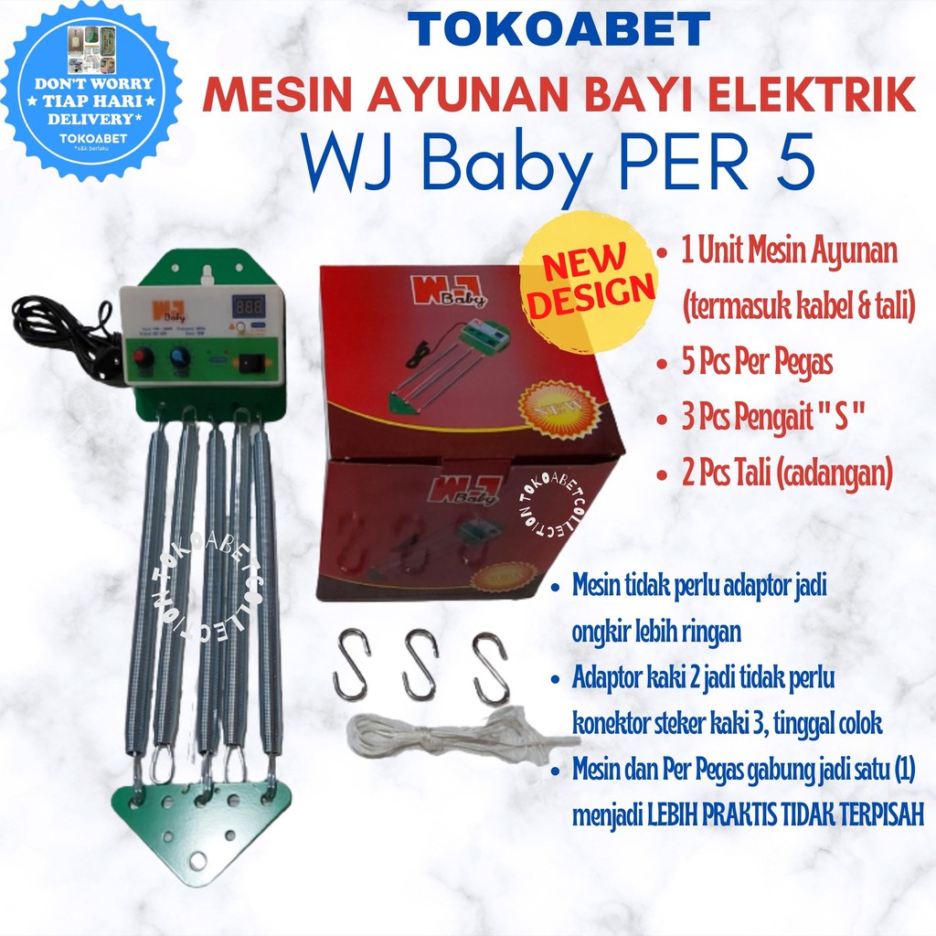 PAKET MESIN AYUN BAYI GT BABY WJ BABY SANXIXING OTO dan SET AYUNAN BAYI Warna TOKOABET