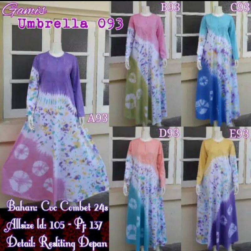 ARSYANA || GAMIS GITA UMBRELLA DRESS || GAMIS KAOS RESLETING DEPAN