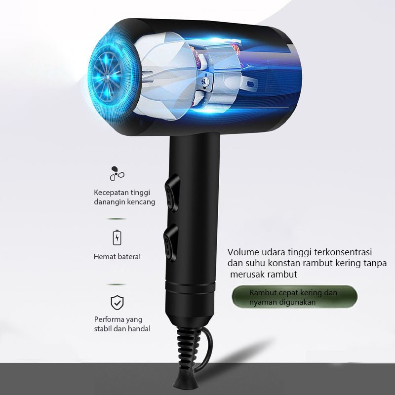 Gotama Hair Dryer Household Multi-Range Adjustment Pengering Rambut Perawatan Rambut HB-03