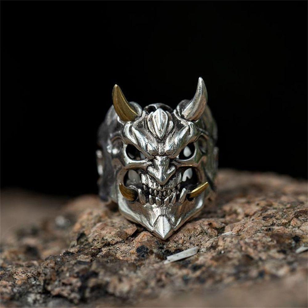 Preva Prajna Cincin Pria Halloween Biker Warrior Gothic Vintage