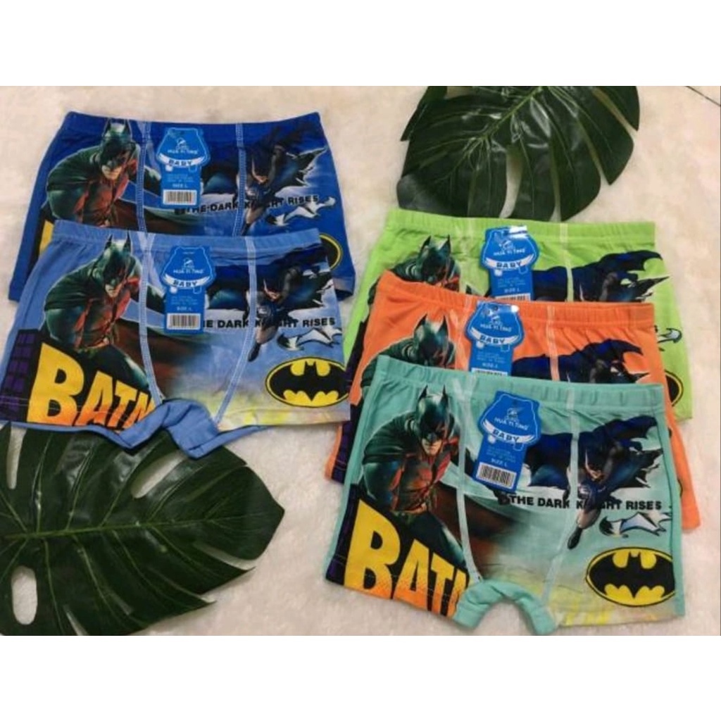 MURAH... 3 PCS - 6 PCS CELANA BOXER ANAK LAKI/BOXER ANAK LAKI-LAKI KARAKTER/MOTIF RANDOM/CELANA DALAM MODEL BOXER