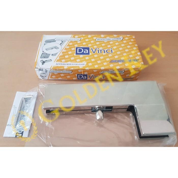 Jepitan Pintu Kaca Patch Fitting Davinci Pt 40 Pss Kilap Mirror
