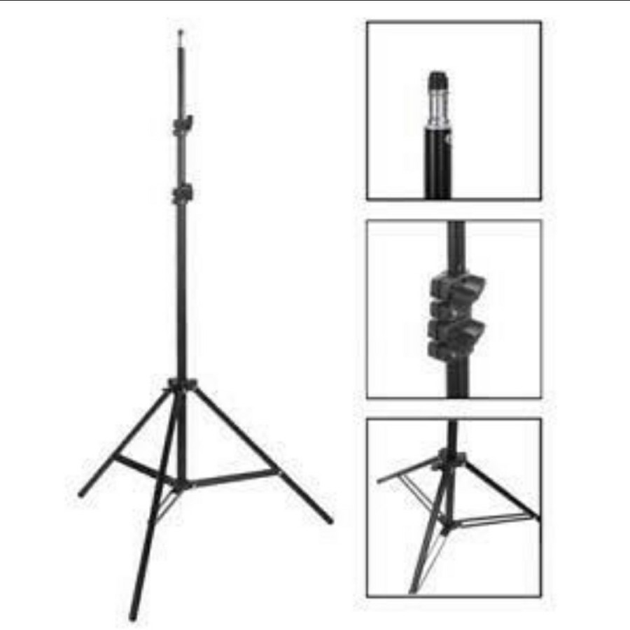 TRIPOD 2.1 METER + HOLDER U - TRIPOD 2.1M 1.6M - TRIPOD LAMPU RING LIGHT - BC