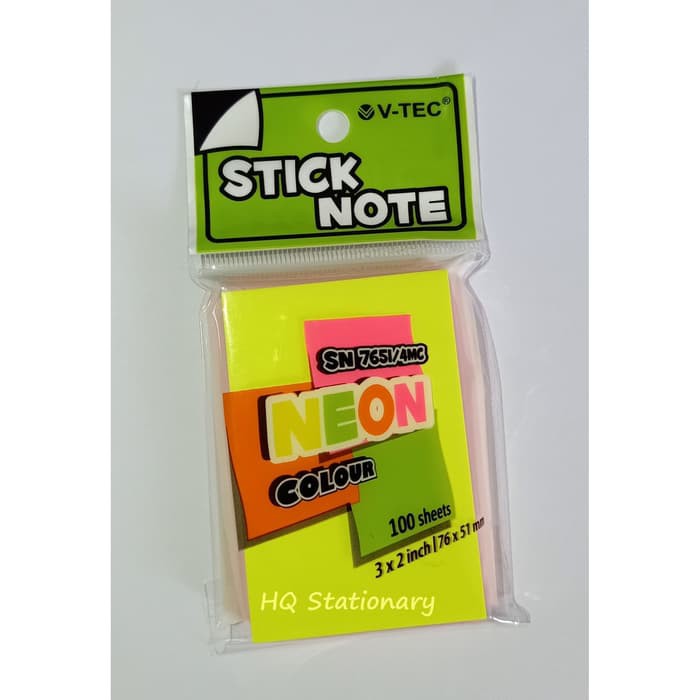 

Unik Stick Notes V-TEC NEON COLOUR SN7651 Terlaris