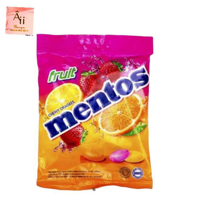 

permen Mentos fruit netto 135gr chewy dragees aneka rasa buah