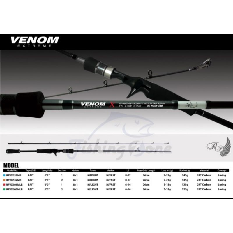 Joran BC Rodford Venom Extreme 6-14LB 601 180cm 1 piece