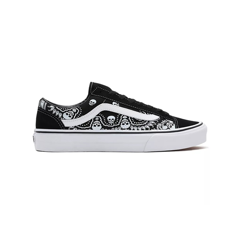 SEPATU VANS OFF THE WALL | STYLE 36 BANDANA BLACK / TRUE WHITE