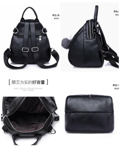 SG7032 Syafniegalery ransel pompom multifungsi gendong punggung  sekolah backpacker 2854