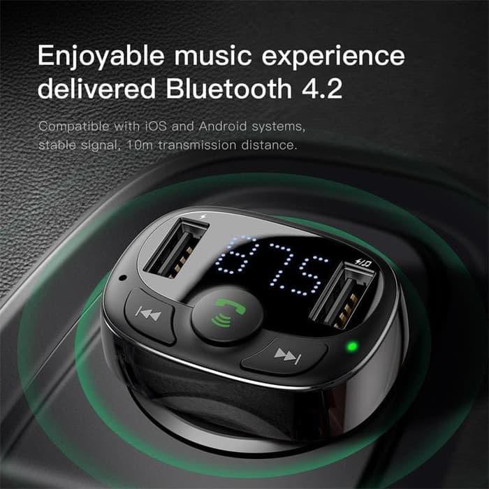 Baseus Car Charger FM Transmitter Modulator / S09 - Dual USB - MP3 Player