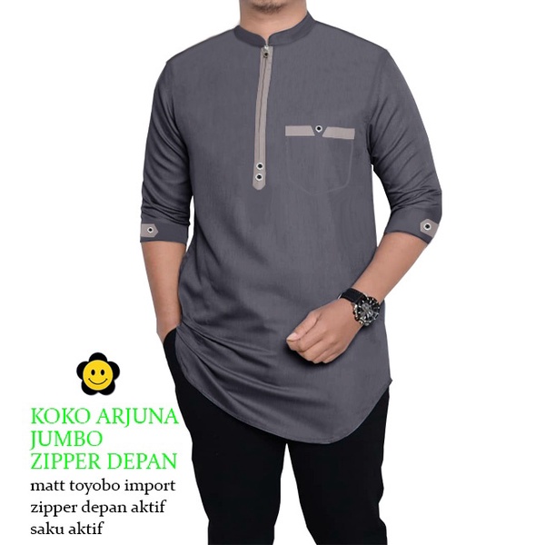 CTN Baju muslim koko ARJUNA terbaru aneka warna dan ukuran best seller