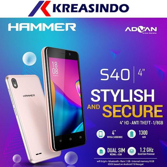 Hp Android Advan Hammer S40 1 8 Garansi Resmi Hp Tablet Shopee Indonesia