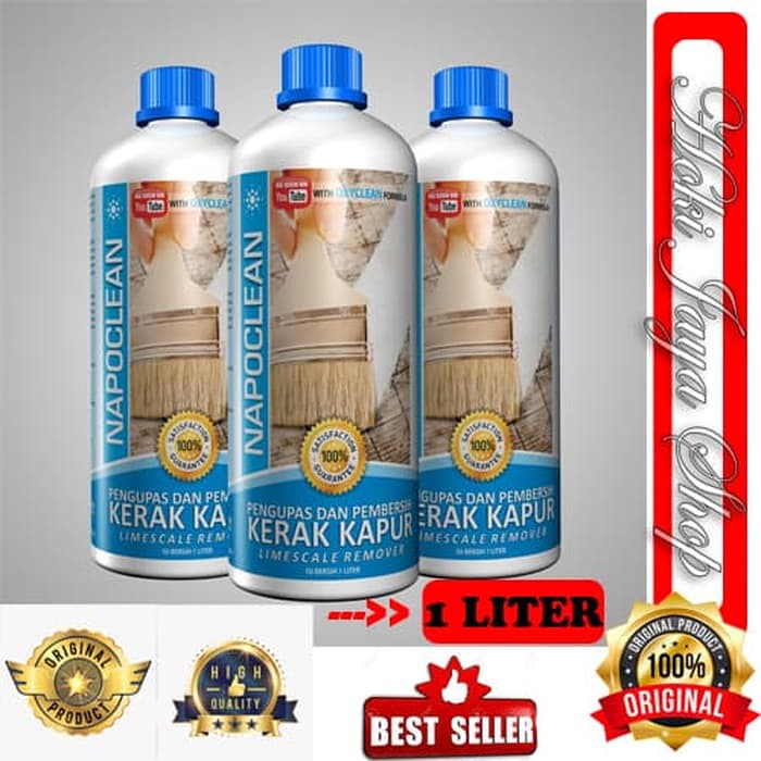 Napoclean Biru Limescale Remover Pembersih Kerak Kapur Semen 1 Liter - Biru