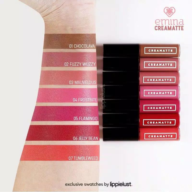 ❤️GROSIR❤️ EMINA CREAMATTE ALL SHADES 1-15 | Lipcream