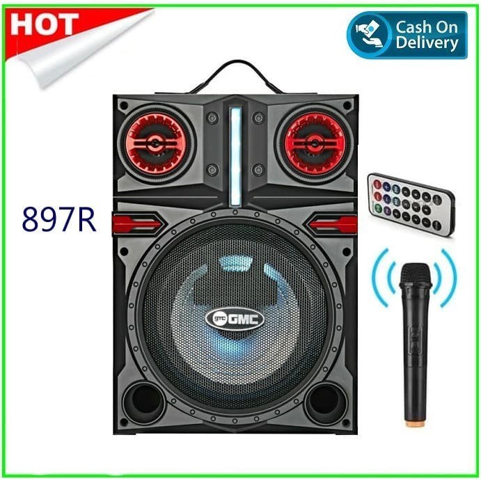 COD SPEAKER BLUETOOTH X-BASS 8 INCH GMC 897R PLUS MIC KARAOKE WIRELESS//SPEAKER SALON AKTIF X-BASS//SPEAKER WIRELESS//SPAEKER KARAOKE GMC 897R