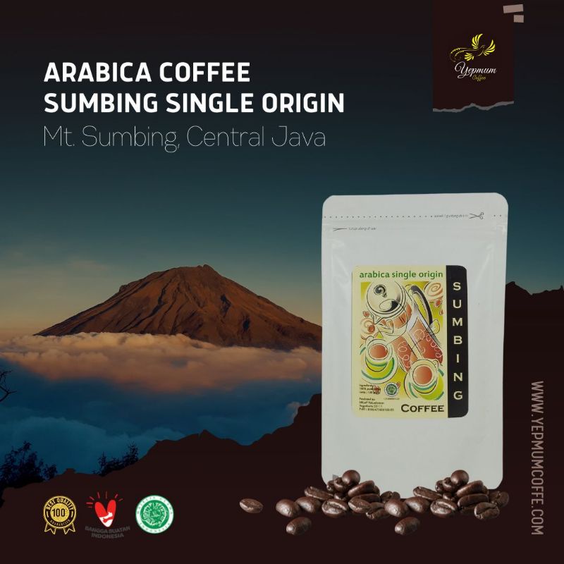 

Kopi Sumbing Arabica Single Origin 100g - Yepmum Coffee