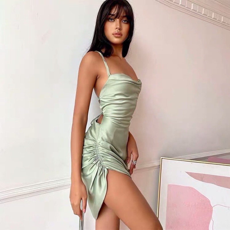 MAMITA SWIMSUIT|SATIN SILKDRESS|PARTYDRESS SEXYBACJ
