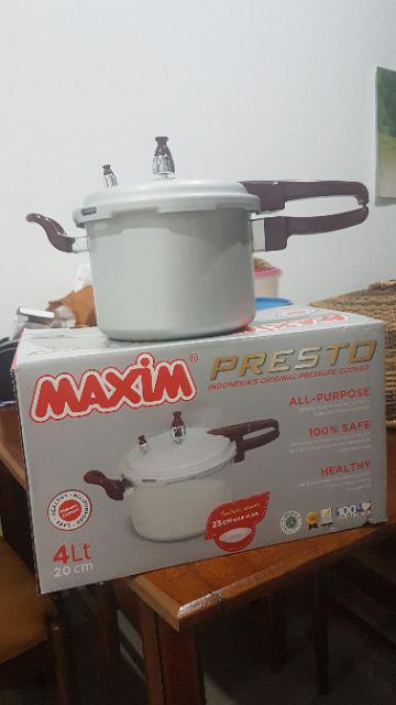 Presto Maxim 4 Ltr 4ltr 4liter / Panci Presto 4ltr Maxim Murah