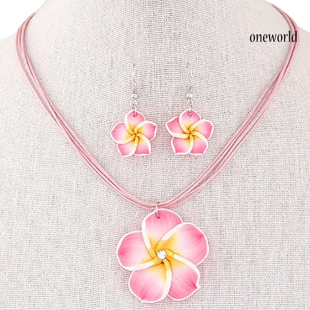 OW@ Jewelry Set Fashion Attractive Alloy Flower Dangle Jewelry Set for Party Dating Vacation