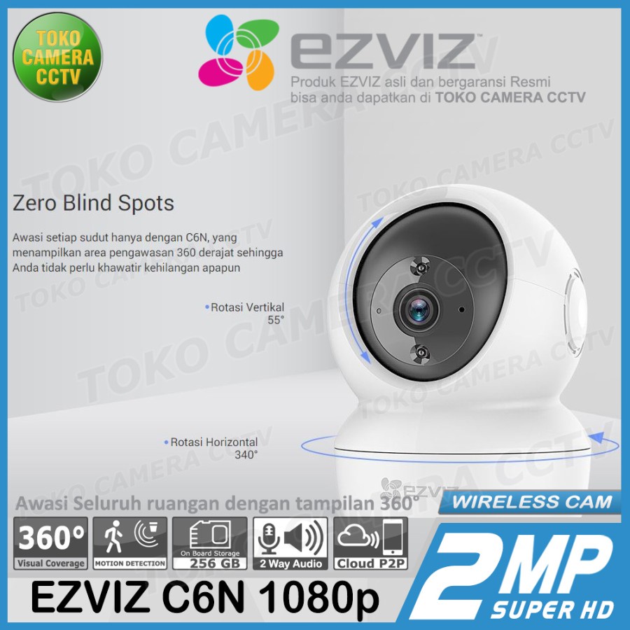 CCTV WIFI KAMERA IP CAMERA EZVIZ C6N 1080p 2MP