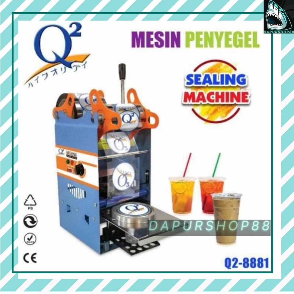 CUP SEALER Q2 8881 / MESIN CUP SEALER PRESS GELAS PLASTIK MANUAL SEALING MACHINE Q2 8881 / Q2-8881