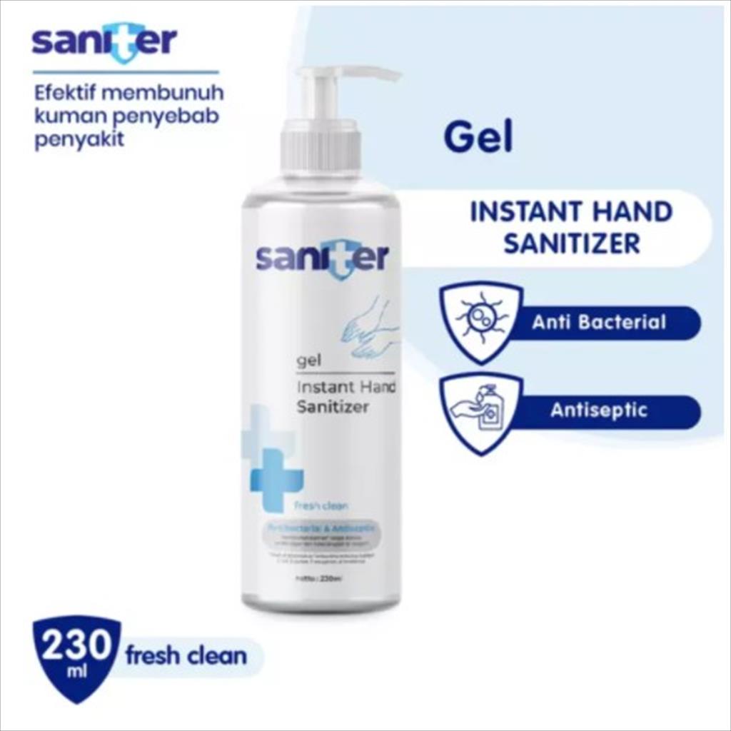 Saniter Pump Gel Instant Hand Sanitizer 230 ML - 230ML