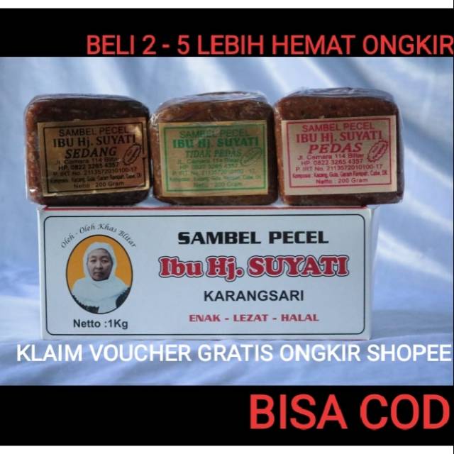 

SAMBEL PECEL IBU HJ SUYATI KARANGSARI BLITAR / SAMBAL PECEL KARANGSARI