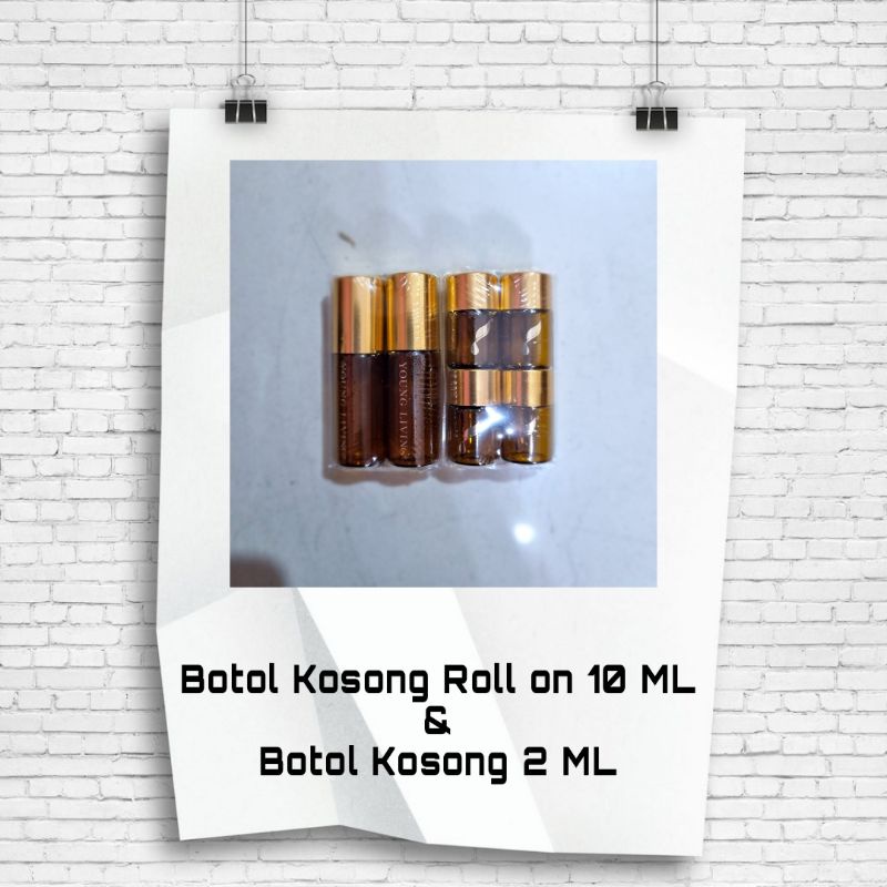 Botol kosong roll on 10 ML mix botol kosong 2 ML
