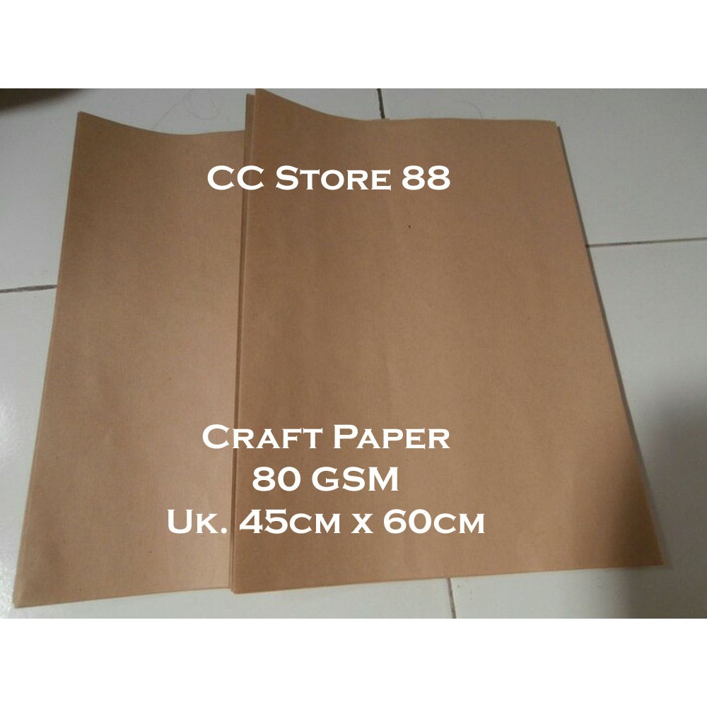 

Kraft Paper 80gsm 45x60cm / Craft Paper / Kertas Coklat / Flower Wrap