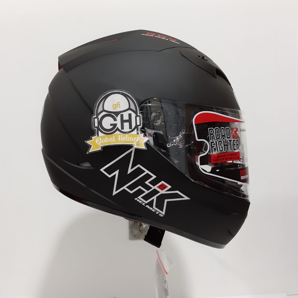 HELM NHK GP1000 POLOS GP 1000 GP-1000 GP1K SOLID BLACK DOFF FULL FACE HELMET