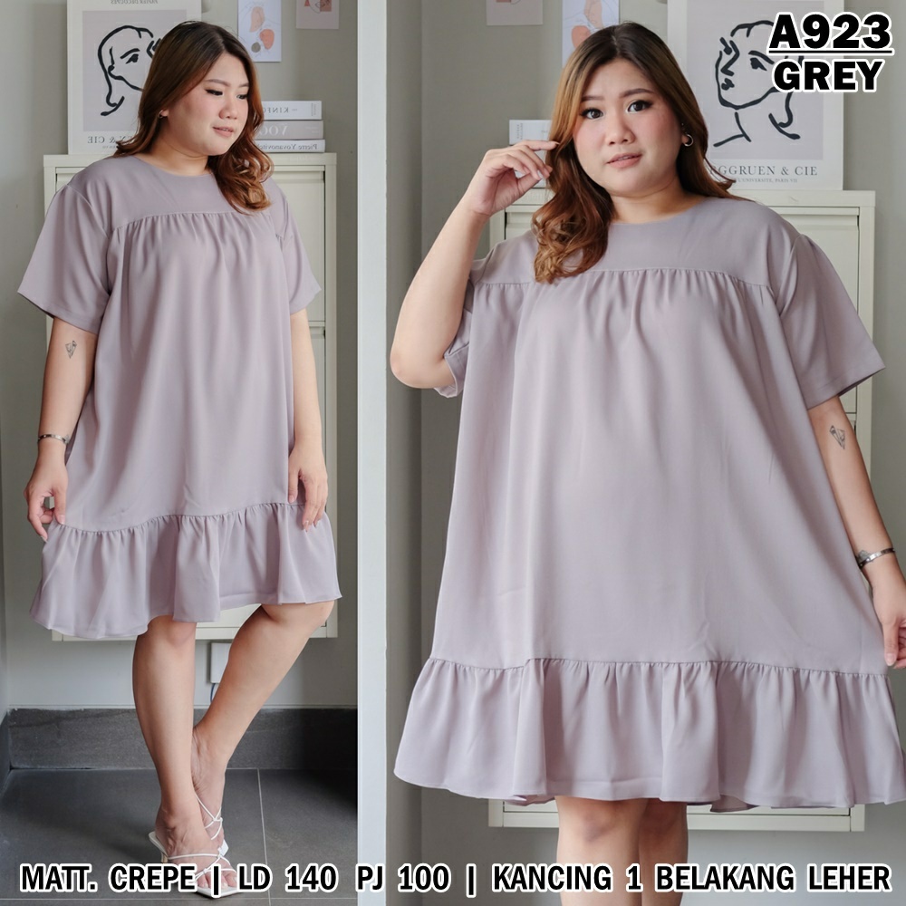 WSE390 - Dress BIG SIZE XXXL Fani Dress JUMBO UK 3XL LD 140 CM PJ 100 CM Dress Wanita Jumbo Dress Wanita Besar Tunik Wanita Jumbo PREMIUM QUALITY