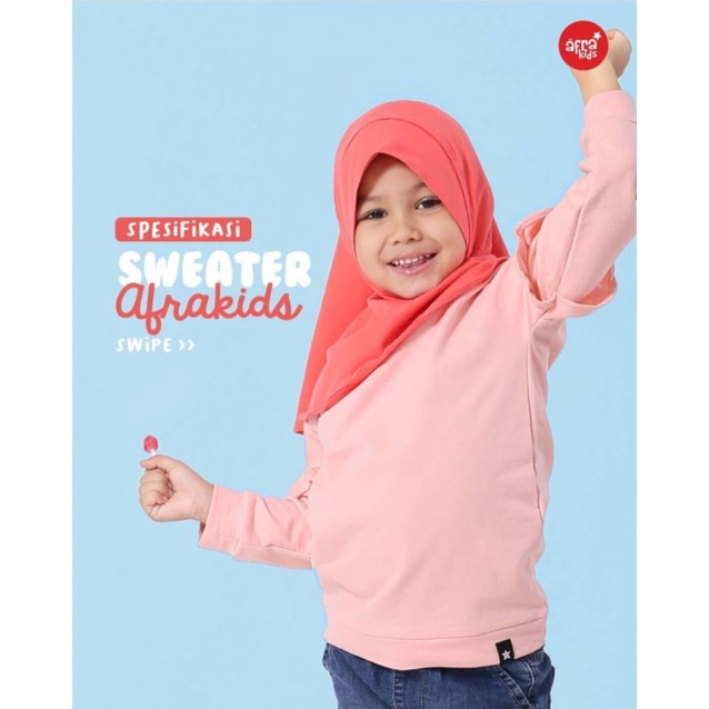 SWEATER anak by Afrakids SA001-Baby Pink