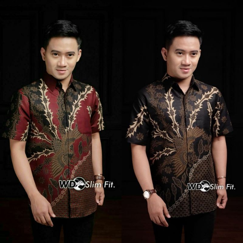 BAJU BATIK PRIA REGULER MODERN LENGAN PENDEK OB 514 SIZE M L XL XXL XXXL BATIK PRIA KANTOR