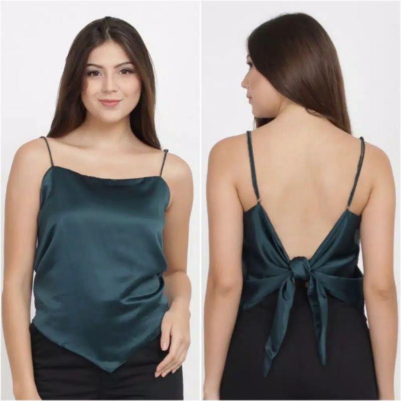 ILONA [READY] KOREAN TOP SATIN/TANK TOP SATIN/ATASAN CASUAL/ATASANN WANITA/ATASAN PARTY 006