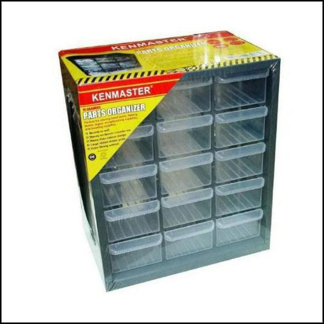 Terbaru Kenmaster Rak Komponen Drawer 15 Susun - Rak Spare Part 15