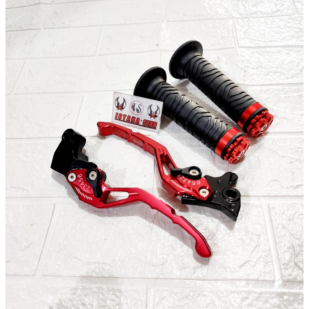 1 SET - Handle Rem &amp; Kopling Motor Vixion - R15 V3 - Rk King/merah