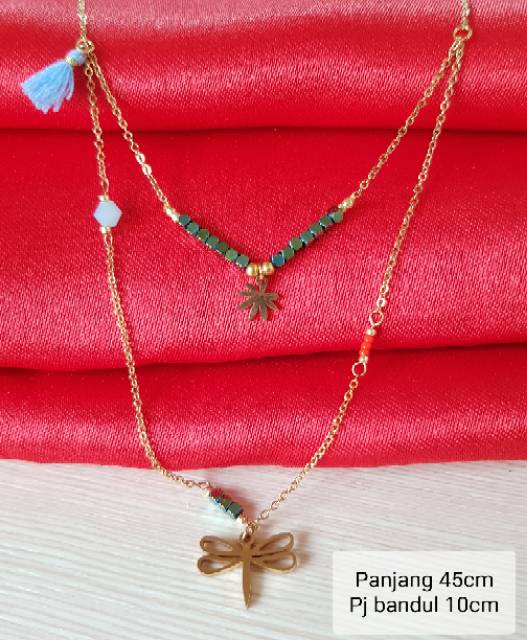 Kalung fashion Titanium Import Korean Antikarat KS16