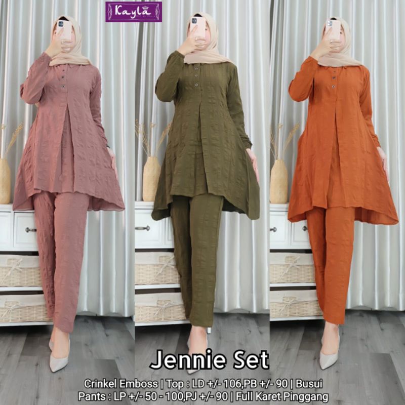 Fashion wanita terbaru / jennie set by kayla
