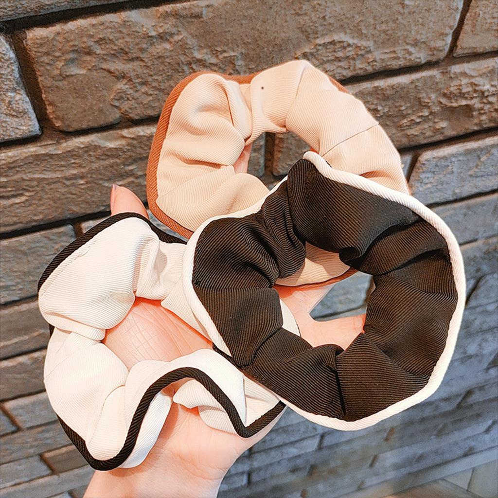 KARET SCRUNCHIE POLOS BESAR / KUNCIRAN RAMBUT / IKAT RAMBUT POLOS