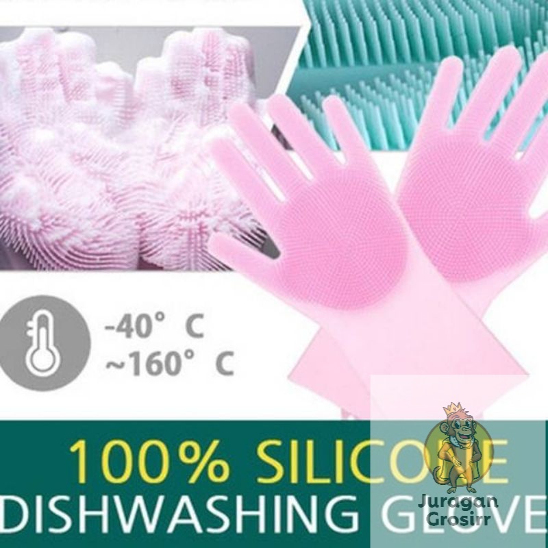 JG - Sarung Tangan Cuci Mobil Cuci Piring AntiAir Rubber Glove KaretSilicon HARGA PER PASANG