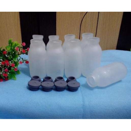 BOTOL KACA VIAL BARU TUTUP KARET UNTUK MENYIMPAN ASI KAPASITAS 120 ml