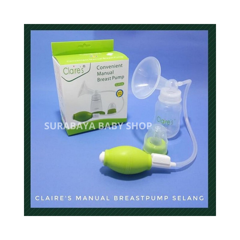 CLAIRES CONVENIENT MANUAL BREAST PUMP BPA FREE G2026