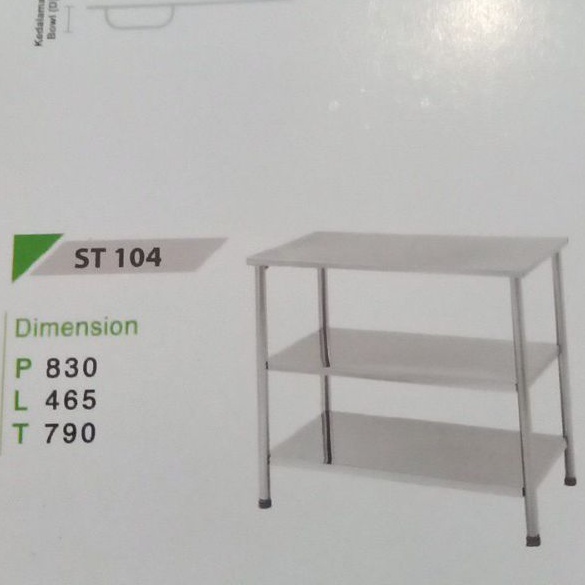 meja kompor stainless meja dapur royal st 200 meja st200 serbaguna rak kompor rak dapur 3 susun