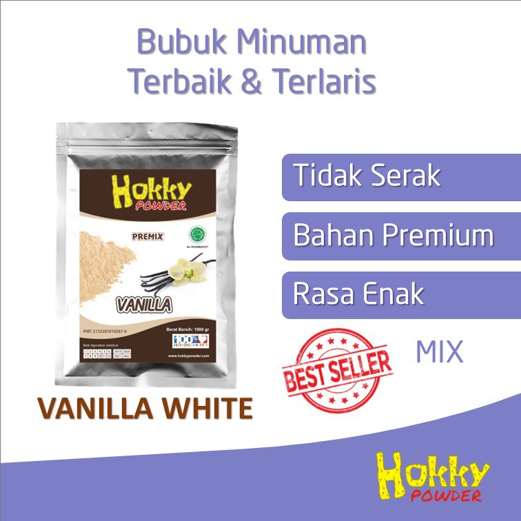 

Bubuk Minuman Bubble Powder Drink Rasa VANILLA WHITE Original Hokky Powder 1kg